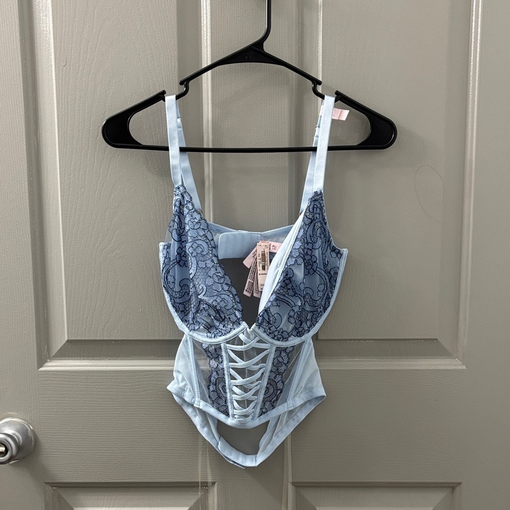 Victoria's Secret Light Blue Lace Bra Top